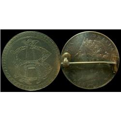 Love token brooch Victorian canadian 50¢ (AB) VF+.  Scarce