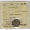Image 1 : Nfld 1903 5¢ ICCS AU55.  Underrated issue in this grade.