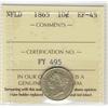 Image 1 : Nfld 1865 10¢ ICCS EF45.