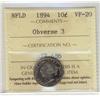 Image 1 : Nfld 1894 Obv 3 ICCS VF20