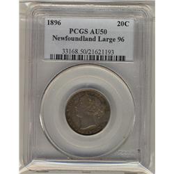 Nfld 1873 20¢ PCGS EF40, brilliant with some lustre.  A scar