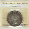 Image 1 : Nfld 1873 50¢ ICCS VF30.