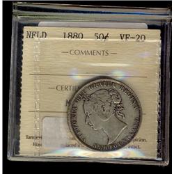 1880 50¢ Nfld ICCS VF20