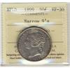 Image 1 : Nfld 1899 50¢ Narrow 9's ICCS VF30,