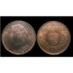 TIED FOR FINEST KNOWN!  New Brunswick 1/2¢ 1861 ICCS MS-64 R