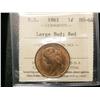Image 1 : Nova Scotia 1¢ 1861"Large Bud" ICCS MS-64 REDPQ+, 90% red lu