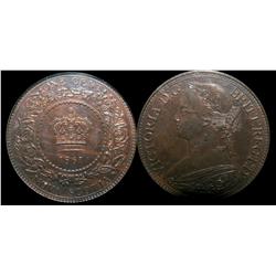 PATTERN Nova Scotia 1¢ 1861 PCGS SP-63RB  NS-8a, Nice luster