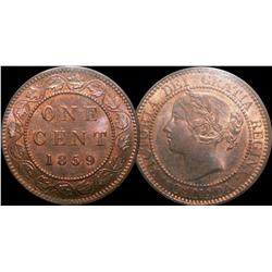 THE FINEST KNOWN!  1859 8/9  ICCS MS65 Red,  95% RED.  A fab
