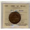 Image 1 : 1888 1¢ ICCS MS63RB.