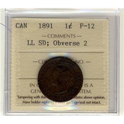 1891 1c SDLL Obv 2  ICCS F-12