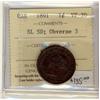 Image 1 : 1891 SD SL Obv 3  1¢ ICCS VF20