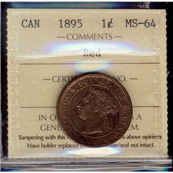 1895 1¢ ICCS MS64RD.