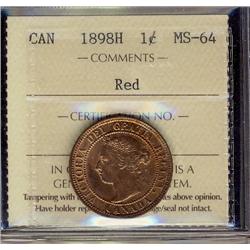 1898H 1¢ ICCS MS64RD.