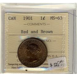 1901  1¢ ICCS MS63 RB