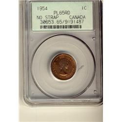 1954 NSF 1¢ PCGS PL-65  Red.  A tough and popular coin.  Exc