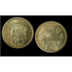 1858 5¢ Sml date ICCS MS65, fully brilliant and lustrous.  E