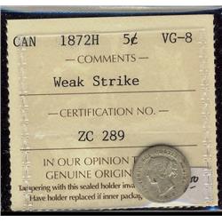 1872H 5c ICCS VG8