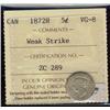 Image 1 : 1872H 5c ICCS VG8