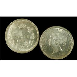 1885 small 5 5¢ ICCS MS64PQ. Wow! Wow! An amazing Victoria f