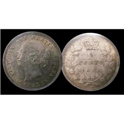 1894 5¢ ICCS MS64 PQ+ Attractive blue, gold, russet and gree
