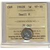 Image 1 : 1902H 5¢ Small H ICCS VF30.