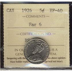 1926 5¢ Far 6 ICCS EF40.