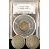 Image 1 : 1858 8 over 5 10¢ PCGS VF30  Lightly toned with lots of lust