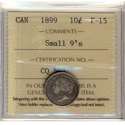 1899 10c Small 9 ICCS F-15