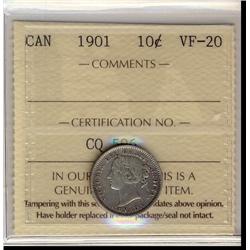 1901 10¢ ICCS VF20,