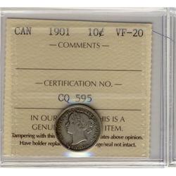 1901 10c ICCS VF-20