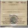 Image 1 : 1907 10¢ ICCS MS63.