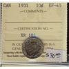 Image 1 : 1931 10¢ ICCS EF45