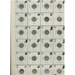 1950 to 1961 10¢.  Lot of 39 coins.  EF to BU