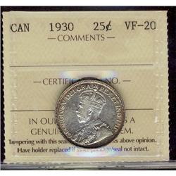 1930 25¢ ICCS VF20.