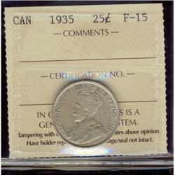 1935 25¢ ICCS F15.