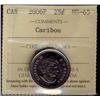 Image 1 : 2006P 25¢ Caribou ICCS MS65.