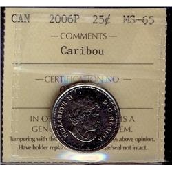 2006P 25¢ Caribou ICCS MS65.