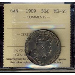 SOLO highest graded!!  1909  50¢ ICCS MS-65 PQ++ Very delica