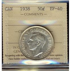 1938 50¢ ICCS EF40.