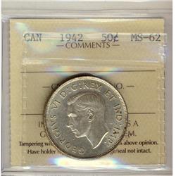 1942 50c ICCS MS-62