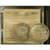 Image 1 : 1945 50¢ ICCS MS-65 Light tone. Excellent strike with clean 