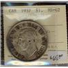 Image 1 : 1937 $1 ICCS MS62