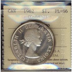 1962 $1 ICCS PL66 Heavy Cameo