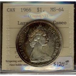 1966 $1 LgeBds ICCS MS64 Cameo