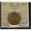 Image 1 : 2005 $1 Loon ICCS MS64