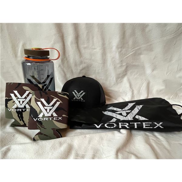Vortex Combo (Ball Cap, Nylon Carry Bag w/ Drawstring, 32 oz Sports Water Bottle, & 2-Cozies)