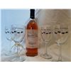 Image 1 : Set of 4 Pathfinder Wine Glasses & Bottle of Thunder Bay Devil's Red Wine