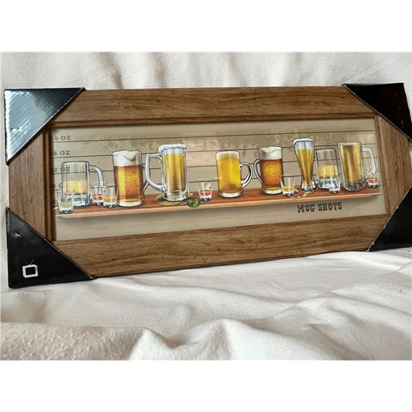 Wood Framed "Mug Shots" Wall Picture