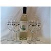 Image 1 : Set of 4 Pathfinders Wine Glasses & Bottle of Winking Owl Savignon Blanc Wine