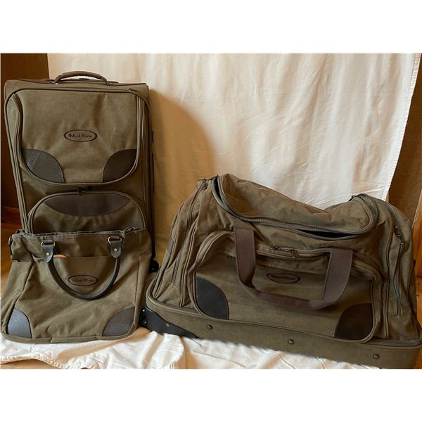 3-Pc Mud River Soft Side Luggage Set (Lg. & Med. Rolling Suitcases & Lg. Rolling Duffel Bag)